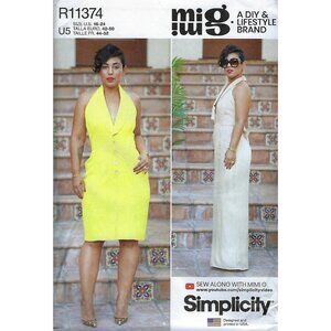 Misses Dress Jumpsuit Sewing Pattern R11374 By Mimi G Simplicity Sizes 16-24‎